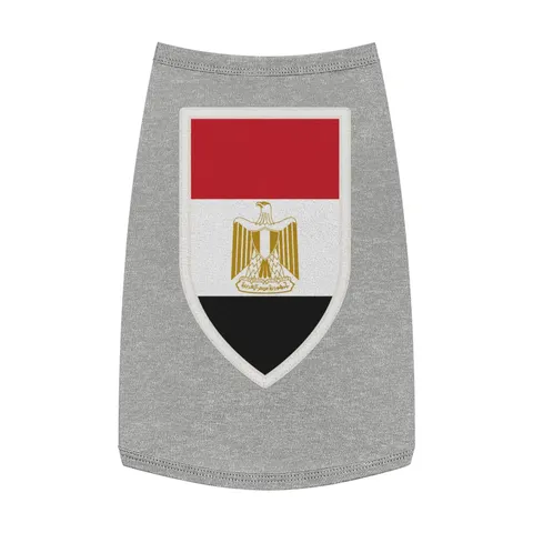 Egypt Red White Black Emblem Pet Tank Top — front view