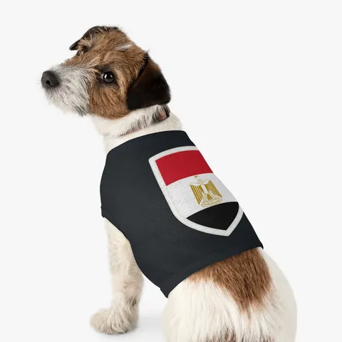 Egypt Red White Black Emblem Pet Tank Top — other view