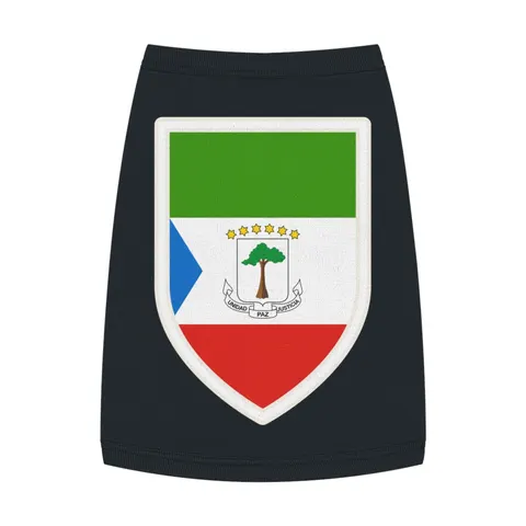 Equatorial Guinea Tricolor & Triangle Pet Tank Top — front view