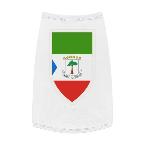Equatorial Guinea Tricolor & Triangle Pet Tank Top — front view