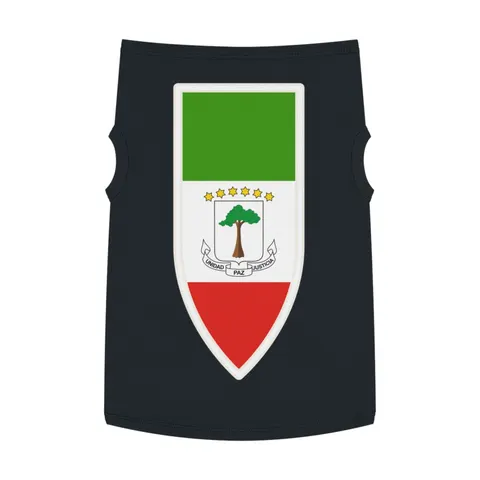 Equatorial Guinea Tricolor & Triangle Pet Tank Top — front view