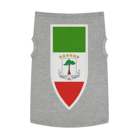 Equatorial Guinea Tricolor & Triangle Pet Tank Top — front view