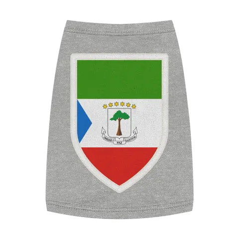 Equatorial Guinea Tricolor & Triangle Pet Tank Top — front view