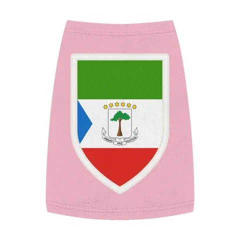 Equatorial Guinea Tricolor & Triangle Pet Tank Top — front view