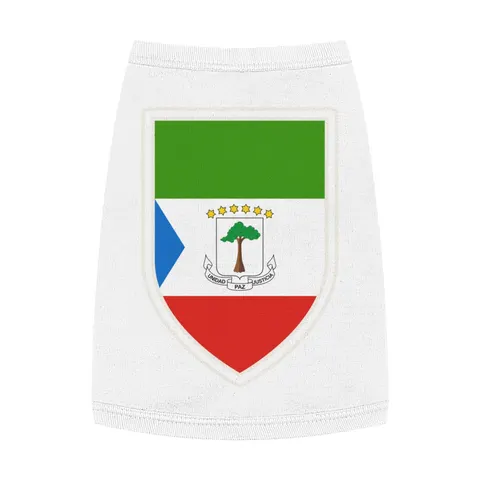 Equatorial Guinea Tricolor & Triangle Pet Tank Top — front view