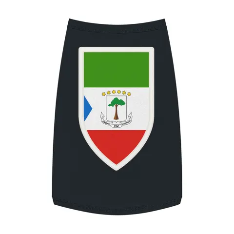 Equatorial Guinea Tricolor & Triangle Pet Tank Top — front view