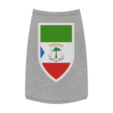 Equatorial Guinea Tricolor & Triangle Pet Tank Top — front view