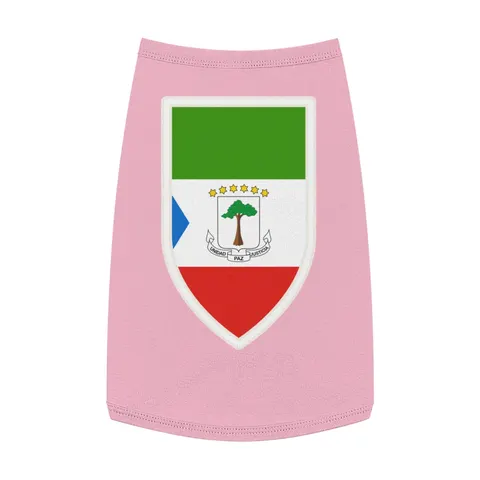 Equatorial Guinea Tricolor & Triangle Pet Tank Top — front view