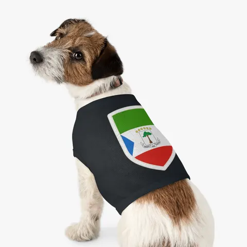 Equatorial Guinea Tricolor & Triangle Pet Tank Top — other view