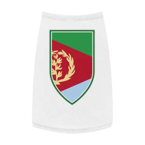 Eritrea Red Triangle & Wreath Pet Tank Top — front view