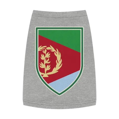 Eritrea Red Triangle & Wreath Pet Tank Top — front view