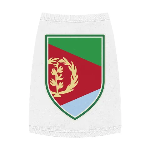 Eritrea Red Triangle & Wreath Pet Tank Top — front view