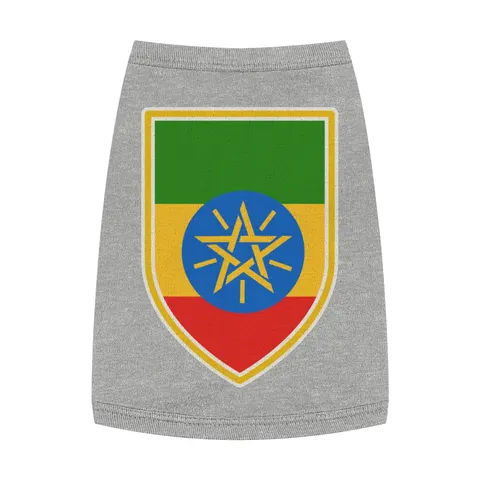 Ethiopia Green Yellow Red Pet Tank Top — front view