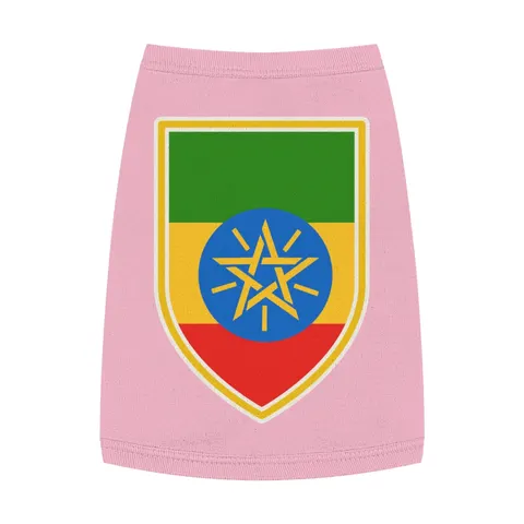 Ethiopia Green Yellow Red Pet Tank Top — front view