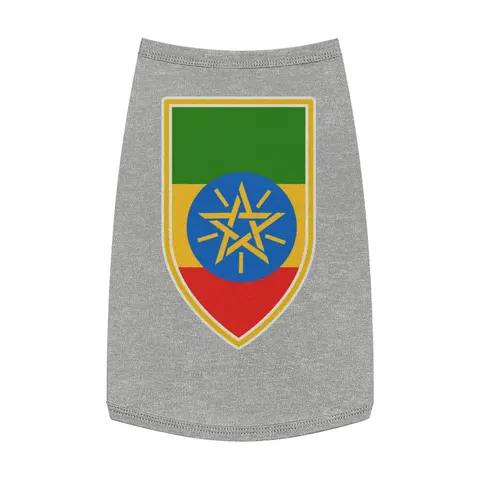 Ethiopia Green Yellow Red Pet Tank Top — front view