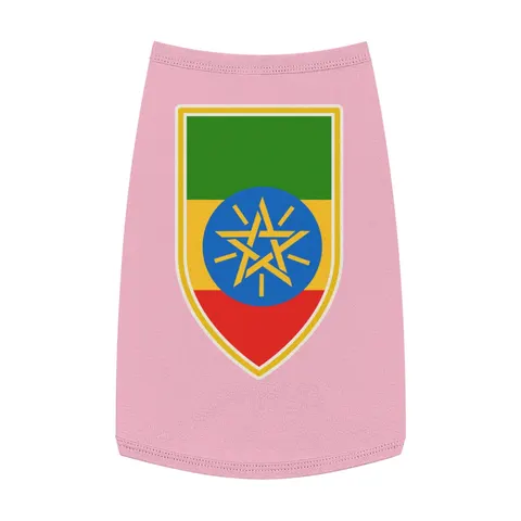 Ethiopia Green Yellow Red Pet Tank Top — front view