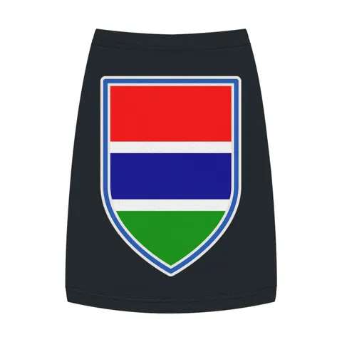 Gambia Red Blue Green Pet Tank Top — front view