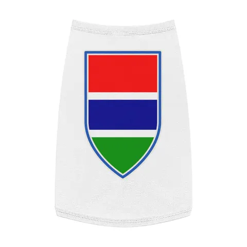 Gambia Red Blue Green Pet Tank Top — front view