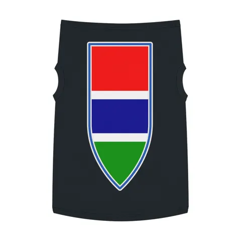Gambia Red Blue Green Pet Tank Top — front view