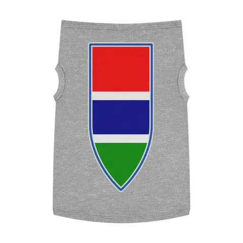Gambia Red Blue Green Pet Tank Top — front view