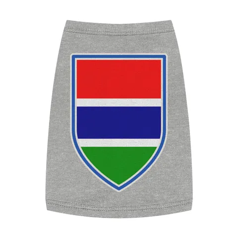 Gambia Red Blue Green Pet Tank Top — front view