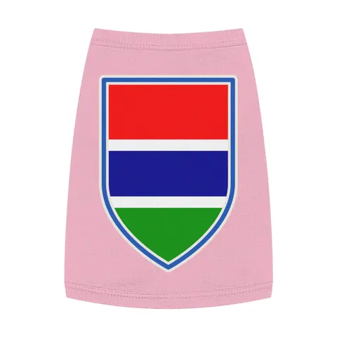 Gambia Red Blue Green Pet Tank Top — front view