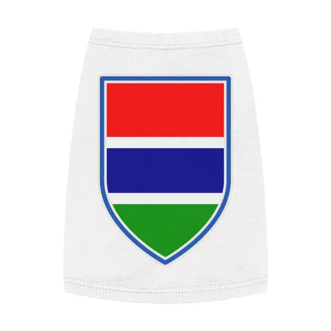 Gambia Red Blue Green Pet Tank Top — front view