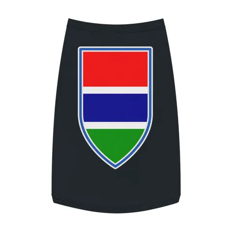Gambia Red Blue Green Pet Tank Top — front view