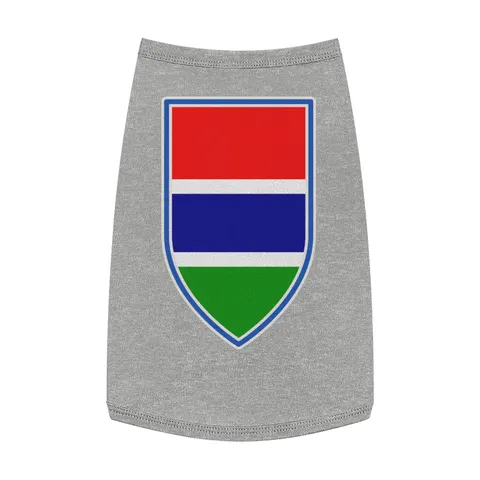 Gambia Red Blue Green Pet Tank Top — front view
