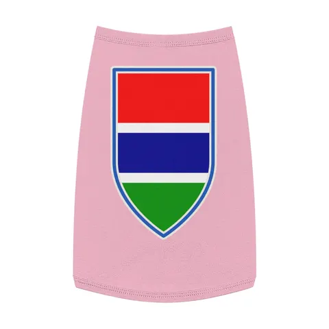 Gambia Red Blue Green Pet Tank Top — front view