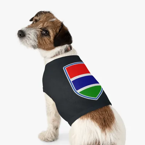 Gambia Red Blue Green Pet Tank Top — other view