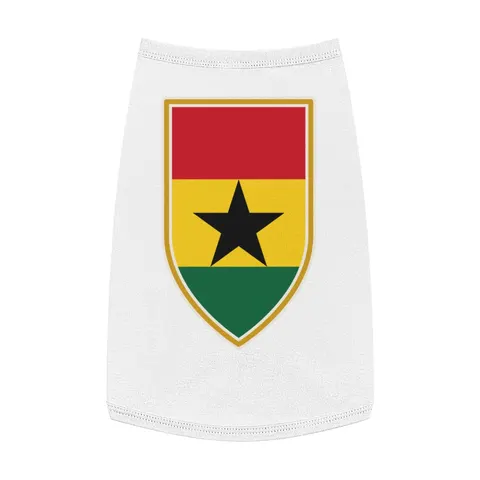 Ghana Red Gold Green & Star Pet Tank Top — front view