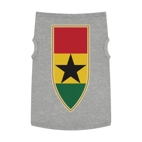 Ghana Red Gold Green & Star Pet Tank Top — front view
