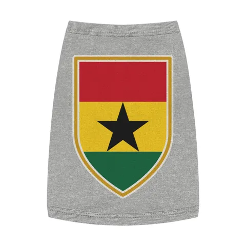 Ghana Red Gold Green & Star Pet Tank Top — front view