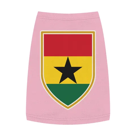 Ghana Red Gold Green & Star Pet Tank Top — front view