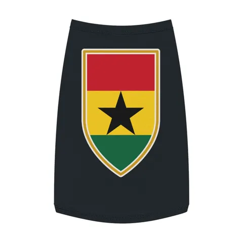 Ghana Red Gold Green & Star Pet Tank Top — front view