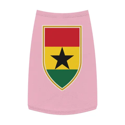 Ghana Red Gold Green & Star Pet Tank Top — front view
