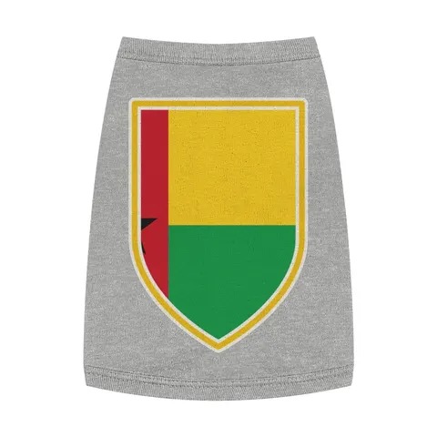Guinea-Bissau Red Yellow Green Star Pet Tank Top — front view