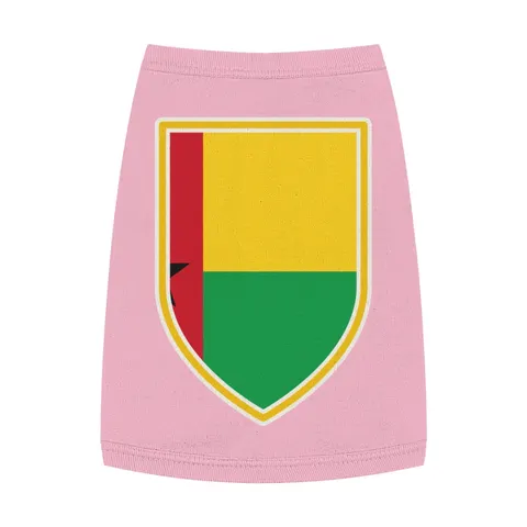 Guinea-Bissau Red Yellow Green Star Pet Tank Top — front view