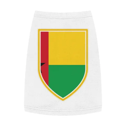 Guinea-Bissau Red Yellow Green Star Pet Tank Top — front view