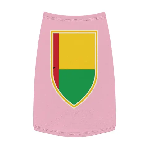 Guinea-Bissau Red Yellow Green Star Pet Tank Top — front view