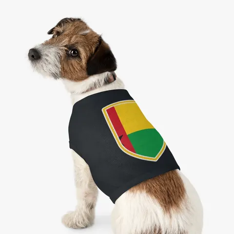 Guinea-Bissau Red Yellow Green Star Pet Tank Top — other view