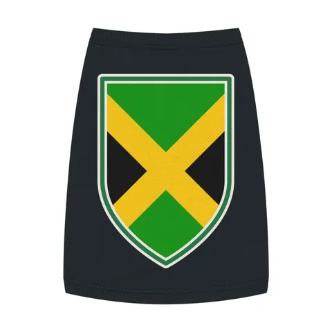 Jamaica Gold Cross Pet Tank Top — front view
