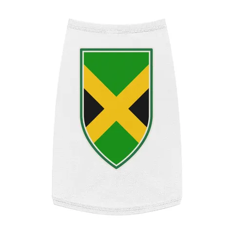 Jamaica Gold Cross Pet Tank Top — front view