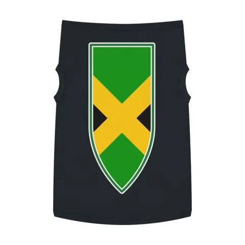 Jamaica Gold Cross Pet Tank Top — front view