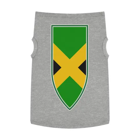 Jamaica Gold Cross Pet Tank Top — front view
