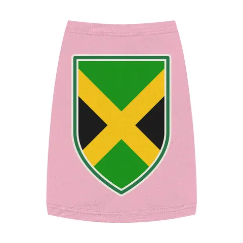 Jamaica Gold Cross Pet Tank Top — front view
