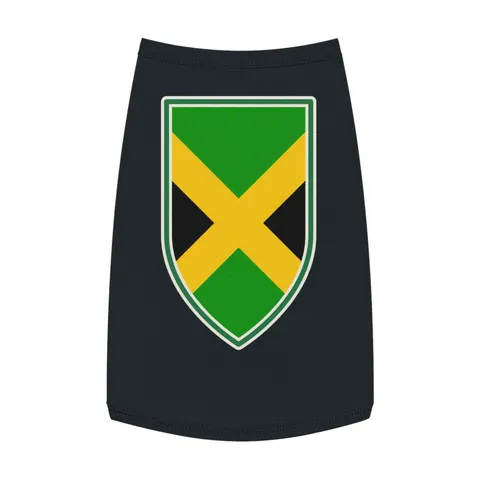 Jamaica Gold Cross Pet Tank Top — front view