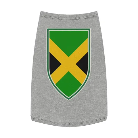 Jamaica Gold Cross Pet Tank Top — front view