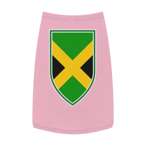 Jamaica Gold Cross Pet Tank Top — front view